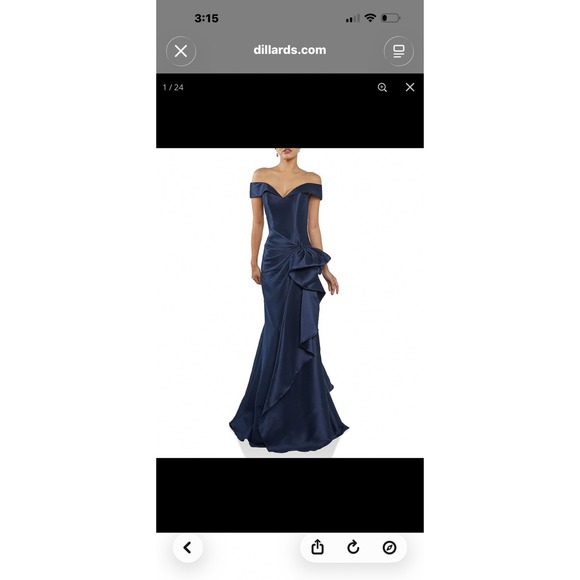 Terani Couture Dresses & Skirts - Off the shoulder ruffle front Mikaido Gown  size 16